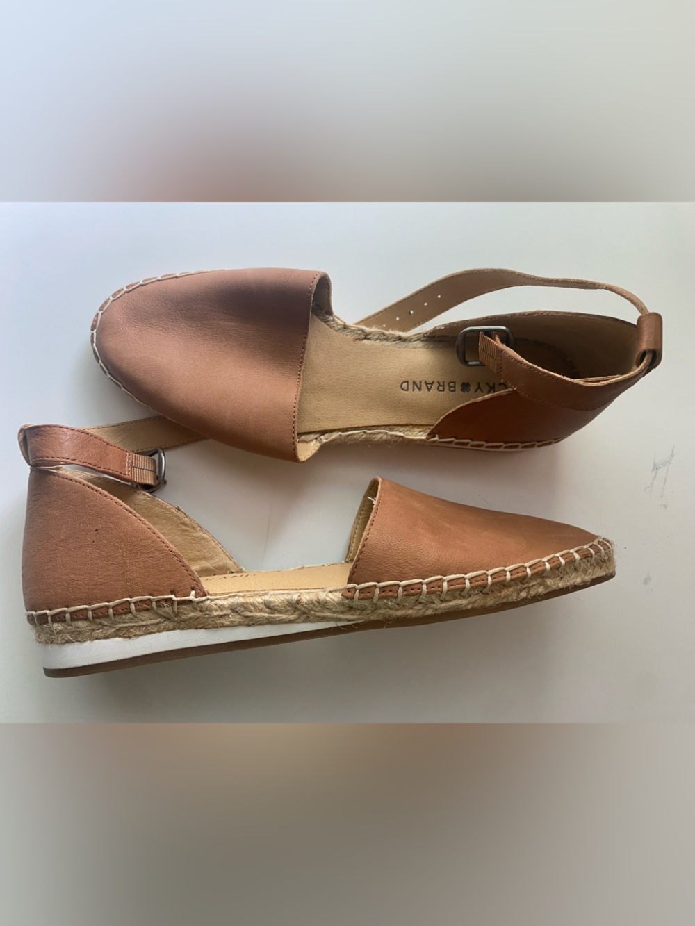 Lucky Brand Brown Espadrille Ankle Strap Flats / Size 7 / VGUC